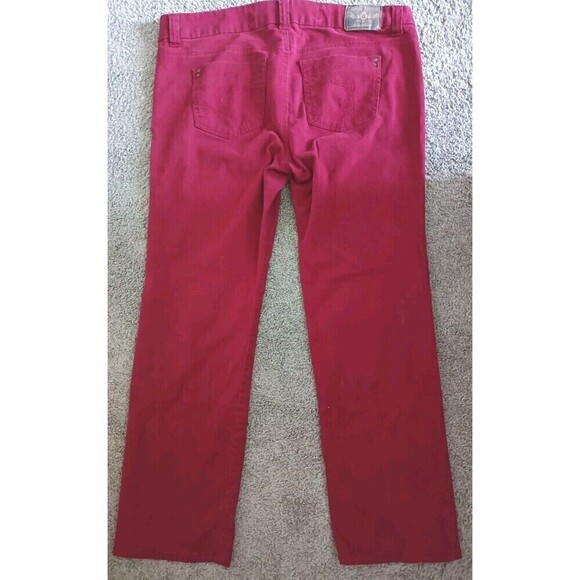 Freestyle Revolution Velveteen Pants Size 20 Low Rise Deep Red Straight Leg Vtg - Picture 2 of 11